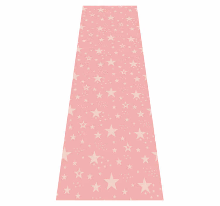 Vinyl teppich rosa mit hellrosa sternen auf dunkelrosa - TenStickers