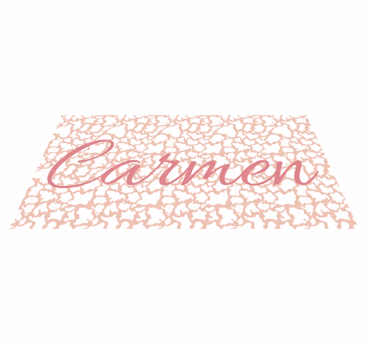Vinylteppich mit Name personalisierter tierdruck - TenStickers