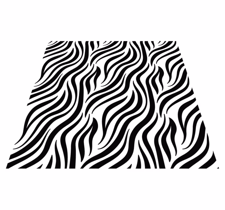 Vinyl-teppich mit zebastreifen und animal-print - TenStickers