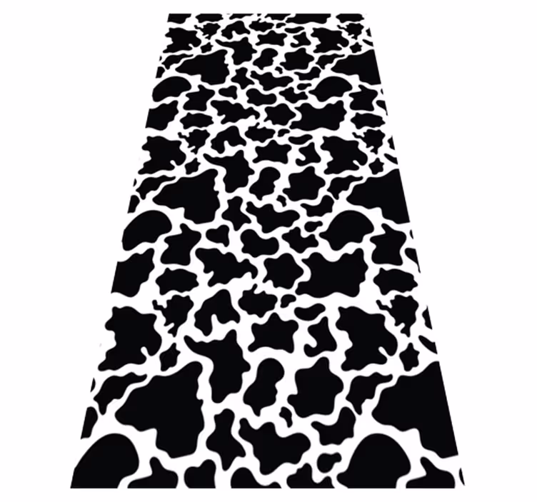 Rechteckiger kuh animal print vinyl teppich - TenStickers