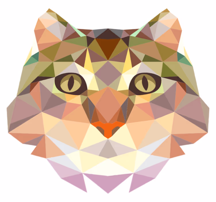 Vinylteppich Tier geometrische katzenartige - TenStickers