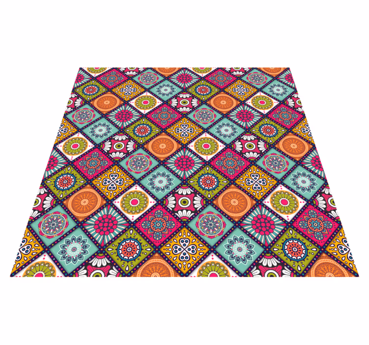 Vinylteppich Mandala farbiges Mandala-Muster - TenStickers
