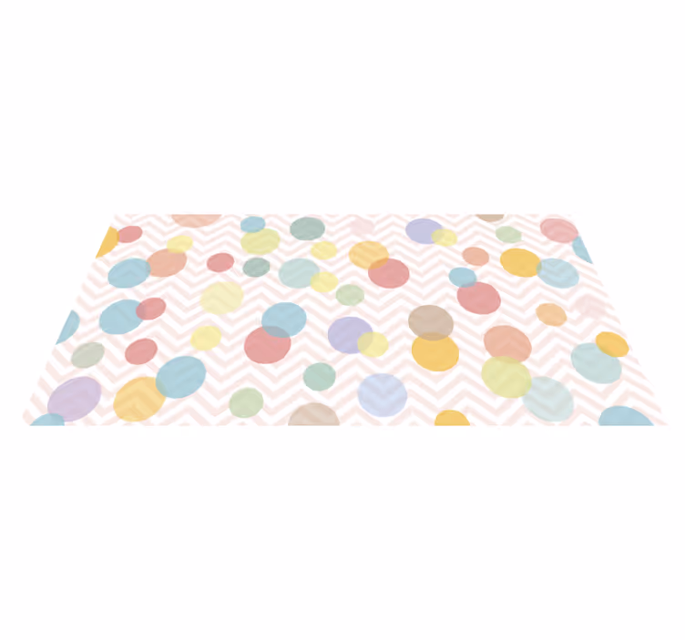 Vinyl Teppich Kinder buntes tupfen-chevron - TenStickers