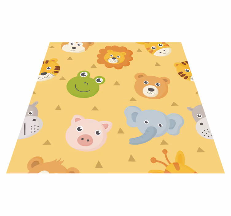 Vinylteppich Baby bunter Tier-Spielbereich - TenStickers