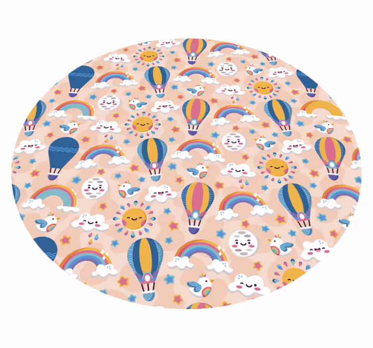 Vinylteppich kindlich buntes Ballonmuster - TenStickers