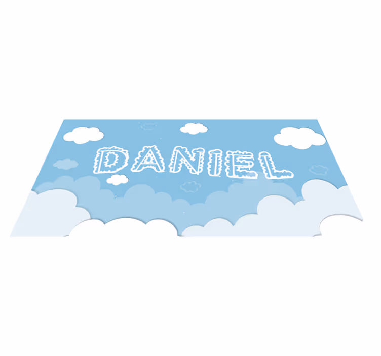 Vinylteppich Schlafzimmer wolkiger Himmel Personalisierung - TenStickers