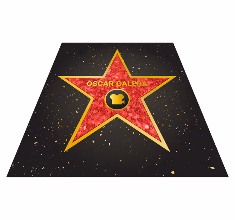 Vinylteppich Sterne anpassbare Hollywood Star Akzent - TenStickers