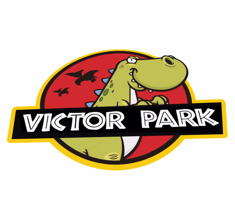 Personalisierter jurassic park vinyl teppich - TenStickers