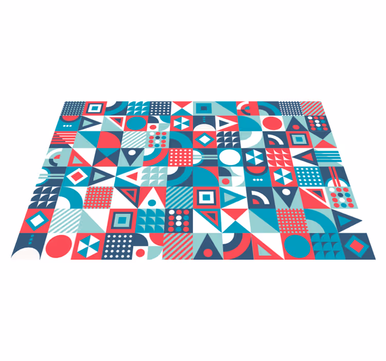 Vinylteppich Wohnzimmer geometrisches abstraktes Muster - TenStickers