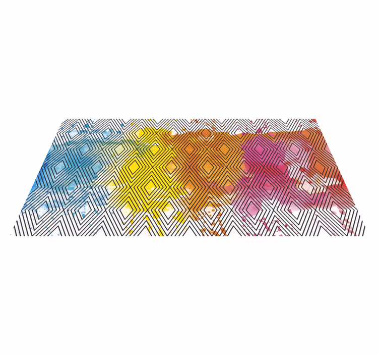 Vinyl Teppich modern mehrfarbiges geometrisches muster - TenStickers