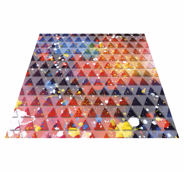 Vinylteppich geometrisch abstraktes Dreiecksmosaik - TenStickers