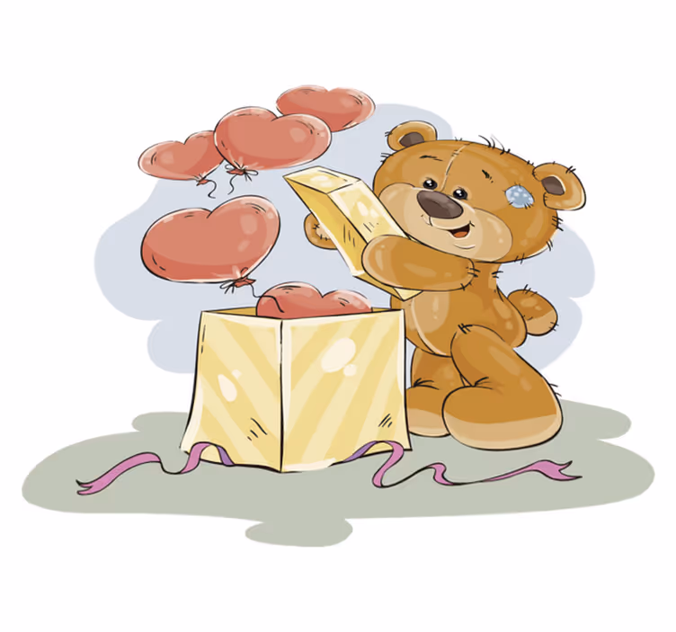Vinylteppich Baby teddybär Feier - TenStickers