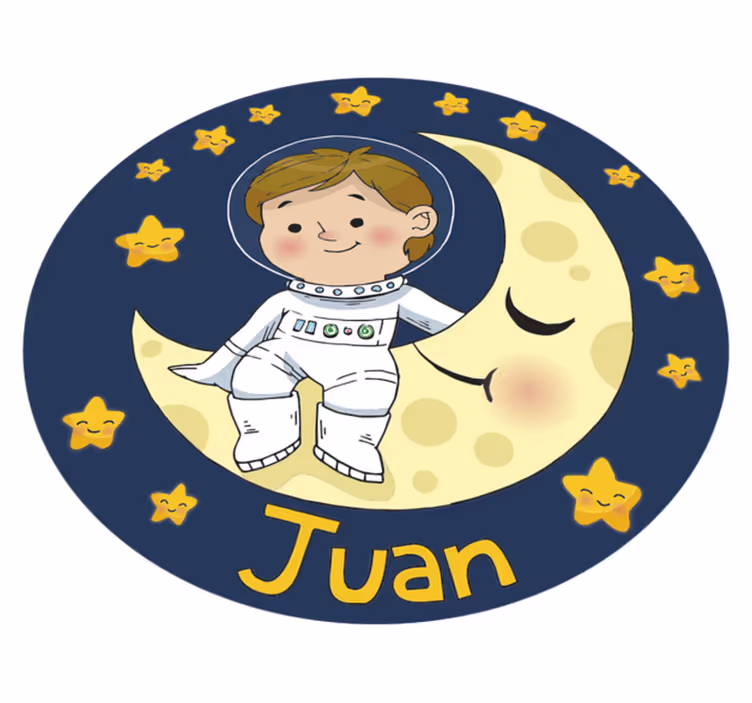 Vinyl Teppich mit Namen astronauten-schlummerkreis - TenStickers