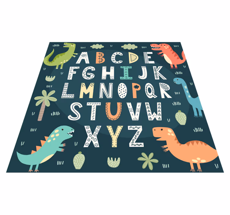 Vinylteppich Schlafzimmer alphabet Dinosaur Playroom - TenStickers
