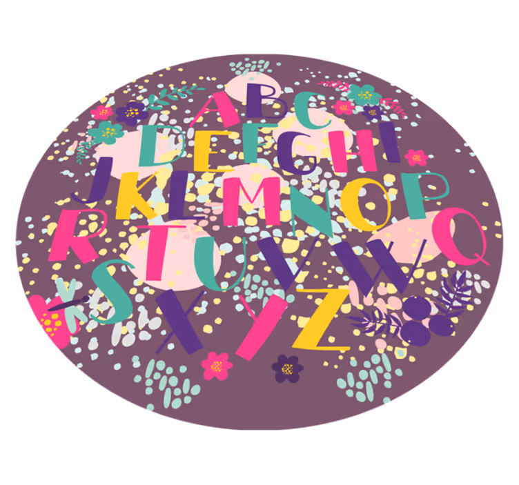 Vinylteppich Schlafzimmer alphabetisches Bildungsdispositiv - TenStickers