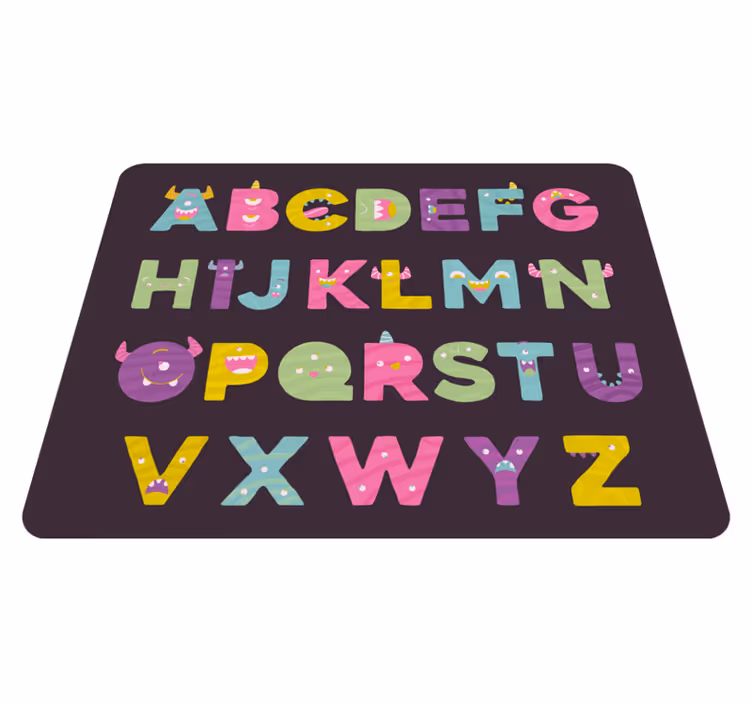 Original monströser vinyl alphabet teppich - TenStickers