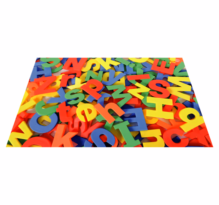 Unglaublich bunter vinyl alphabet teppich - TenStickers