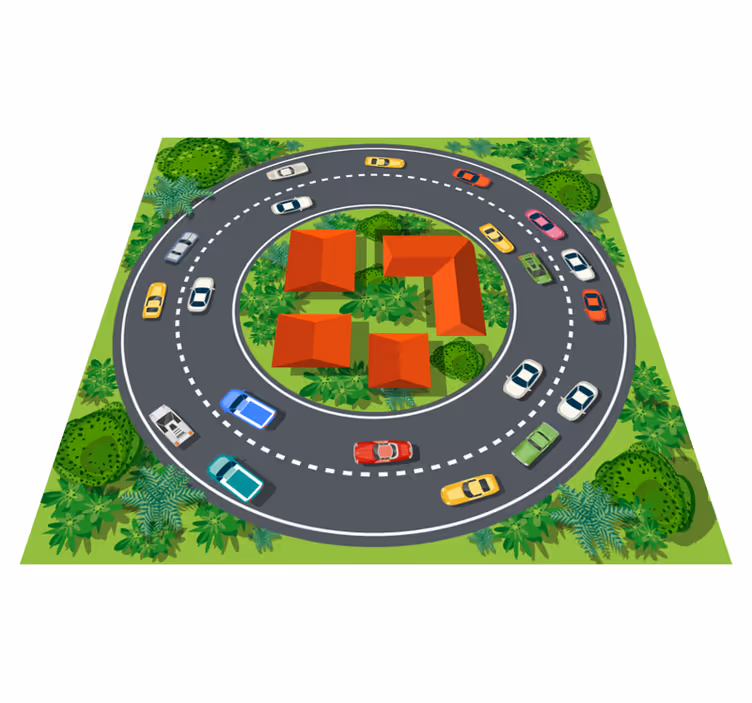 Vinylteppich kindlich spielerische schaltung - TenStickers