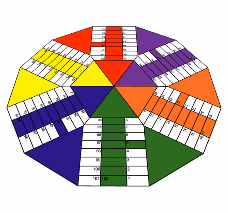 Sechs spieler parchis board vinyl teppich - TenStickers
