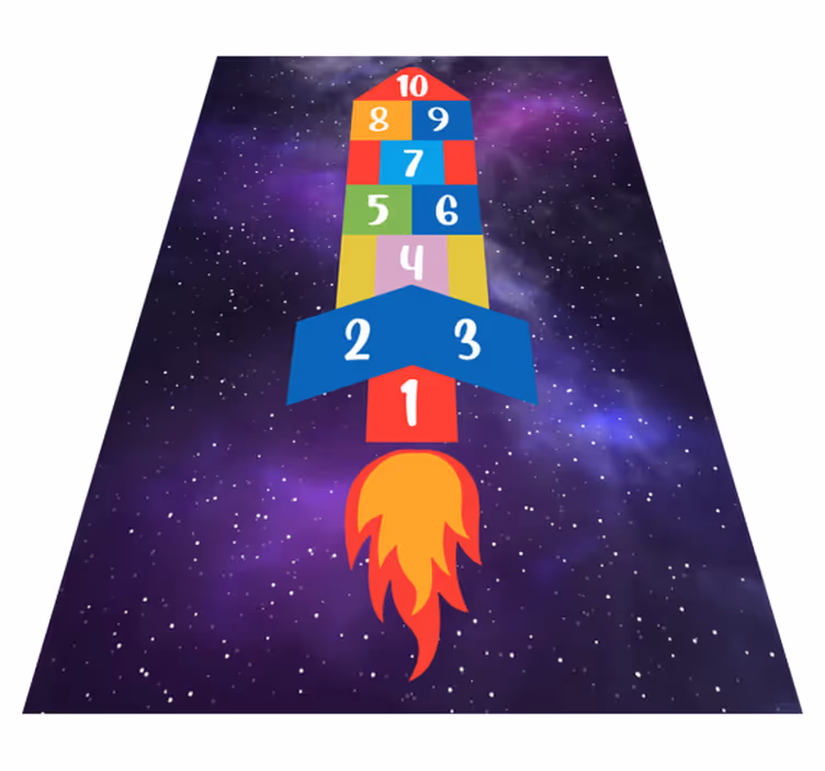 Vinyl Teppich Spiele galaktisches himmel-und-hölle-spiel - TenStickers