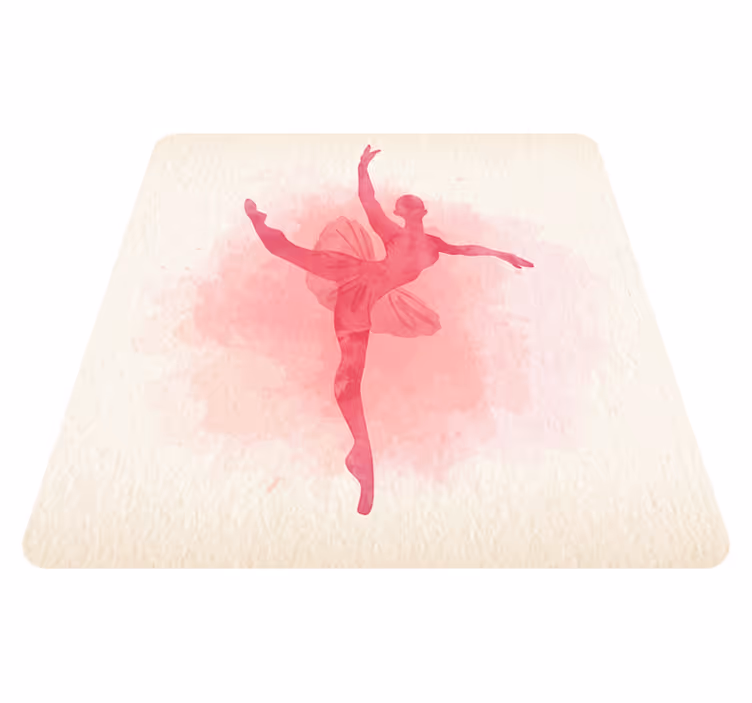Vinyl Teppich Kinder balletttänzer-silhouette - TenStickers