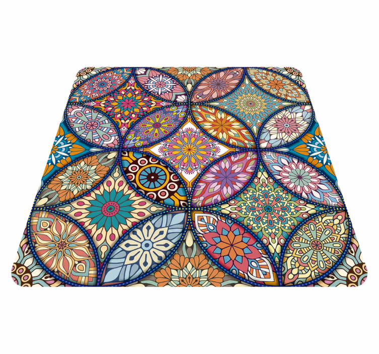 Mandalas bunter vinylteppich - TenStickers