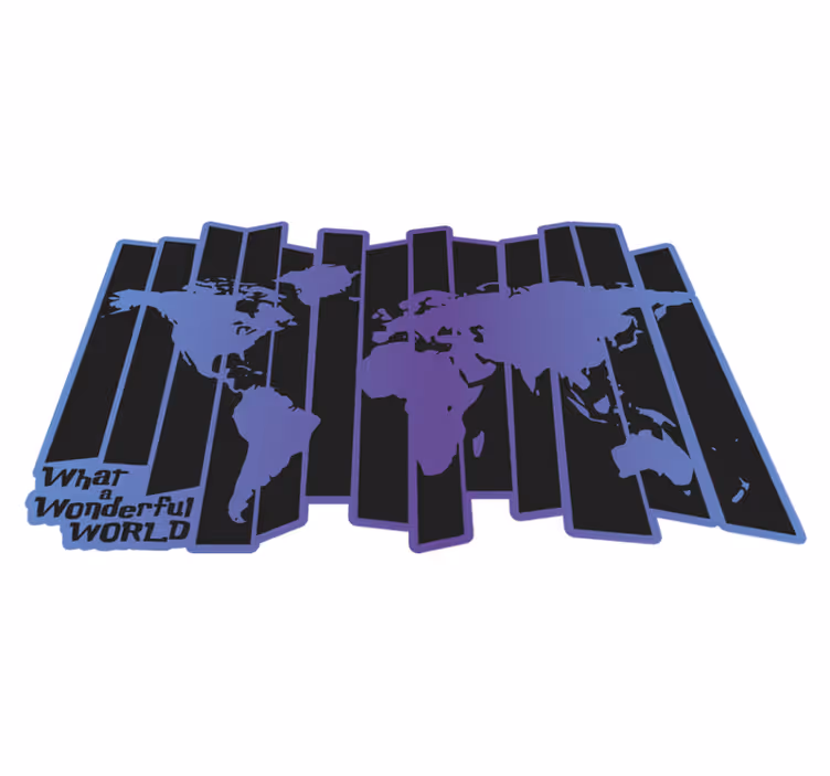 Weltkarte wundervoller welt-vinylteppich - TenStickers