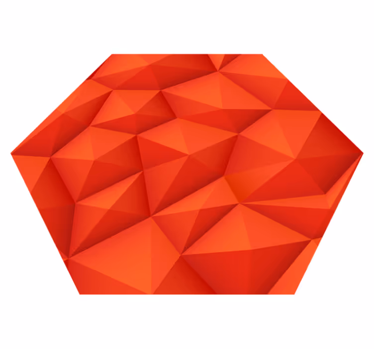 Vinyl Teppich geometrisch geometrische rote polygone - TenStickers