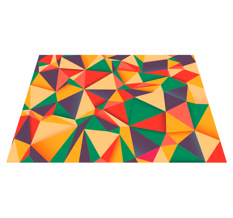 Vinyl teppich bunten dreieck stil - TenStickers