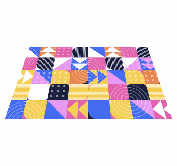 Vinyl Teppich geometrisch geometrisches musterspiel - TenStickers