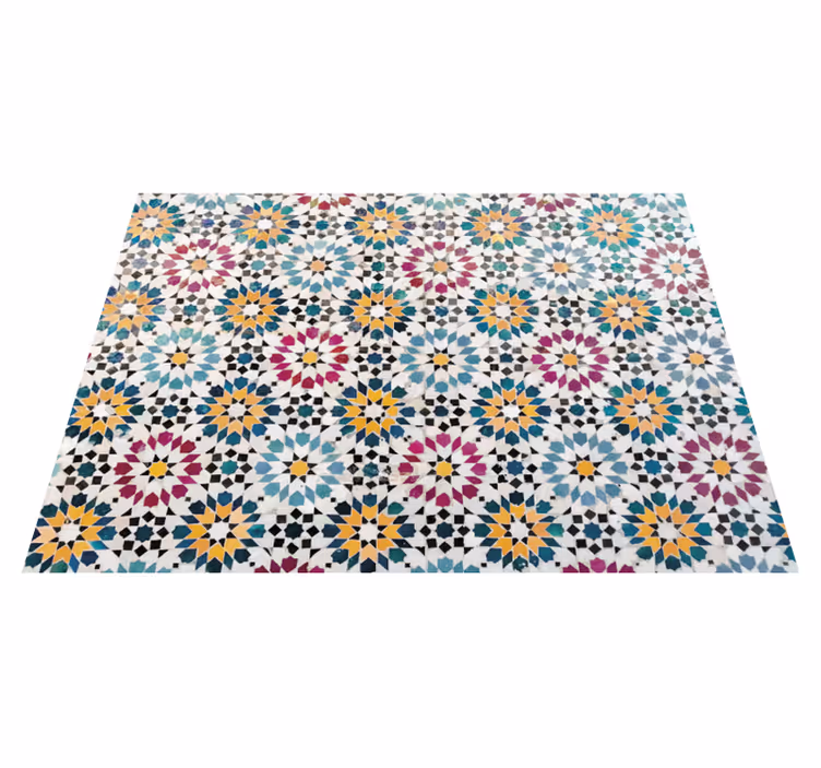 Vinyl Teppich Blumen blumenmosaik - TenStickers