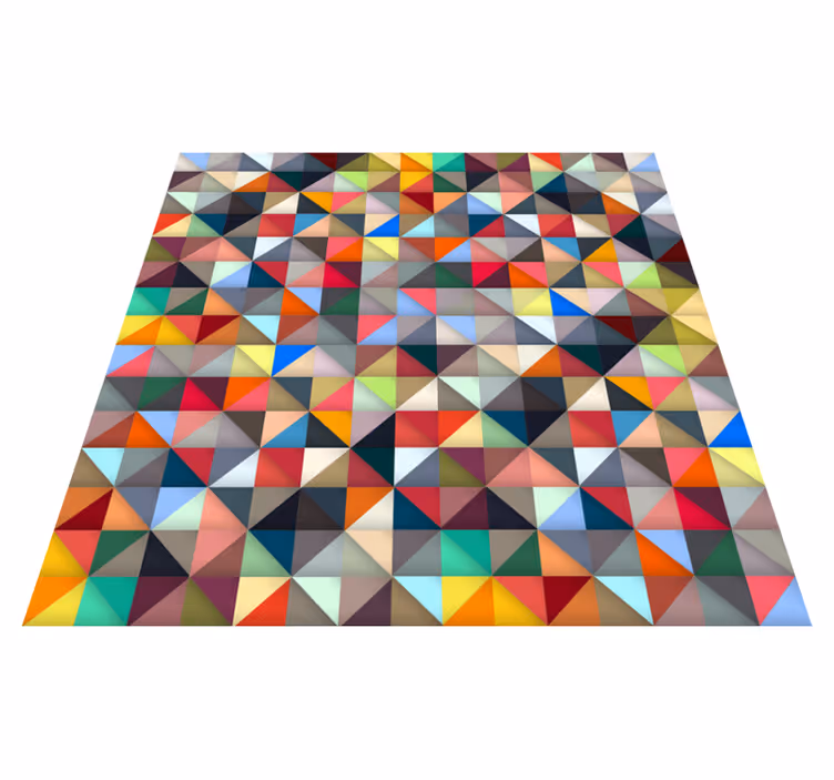Bunter dreieckiger Vinyl Mosaik Teppich - TenStickers