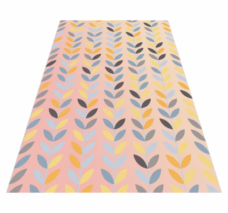 Vinyl Teppich geometrisch abstraktes blattmuster - TenStickers