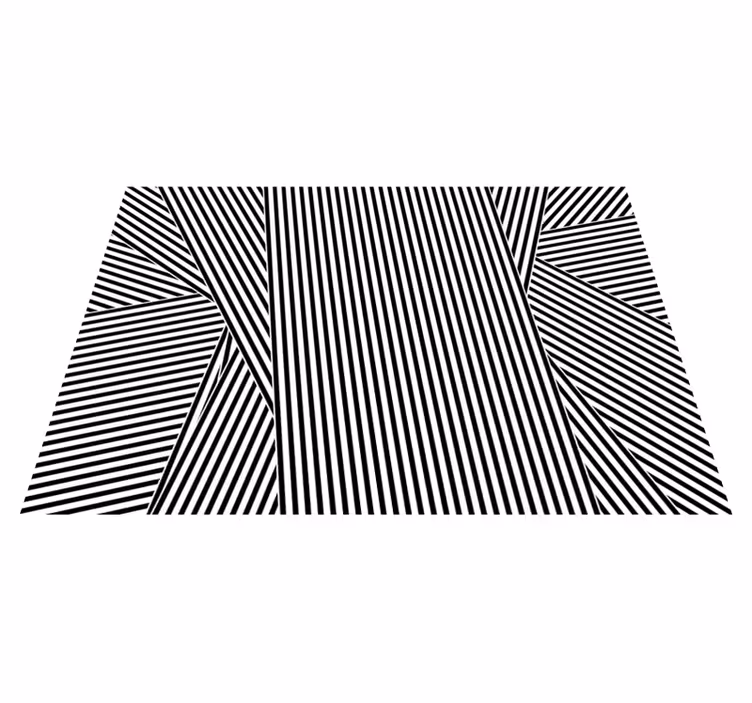 Vinyl Teppich gestreift monochromes streifenmuster - TenStickers
