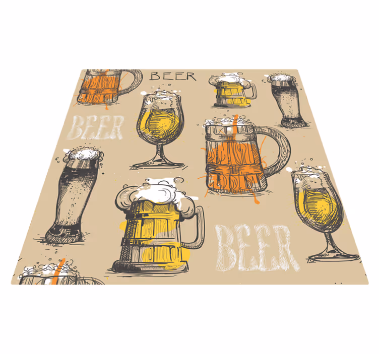 Vinyl Teppich Spruch getränkeillustrationen - TenStickers