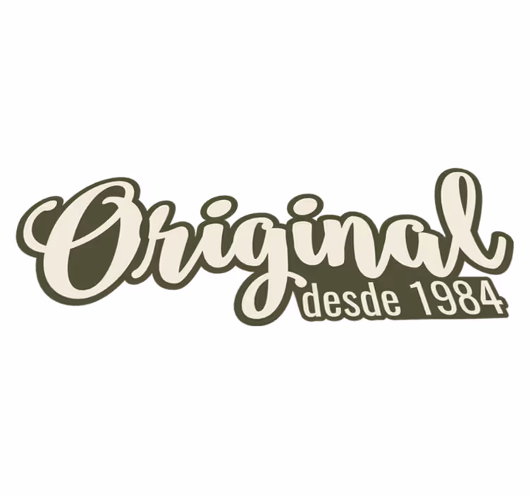 Vinylteppich Original Text anpassbares Jahr - TenStickers