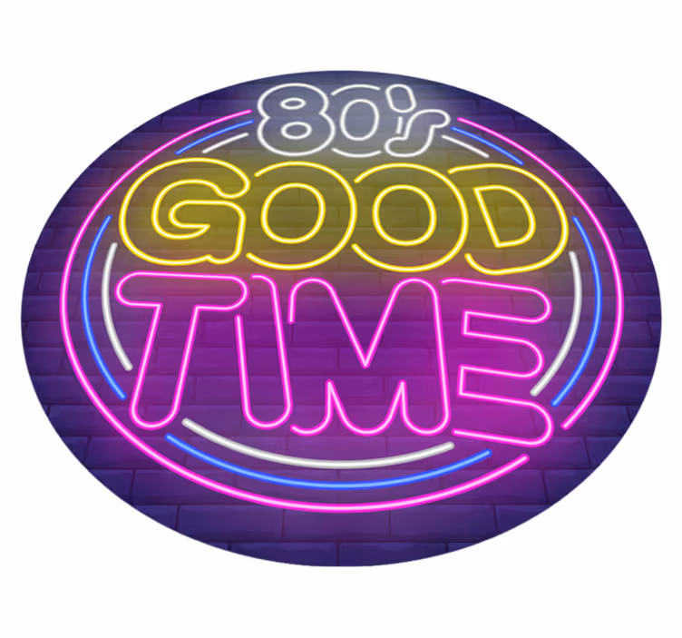 Vinyl Teppich Spruch gute zeit der 80er - TenStickers