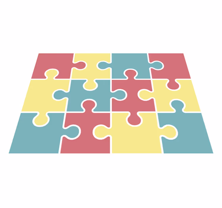 Vinyl Teppich Spiele puzzleteil spielen - TenStickers