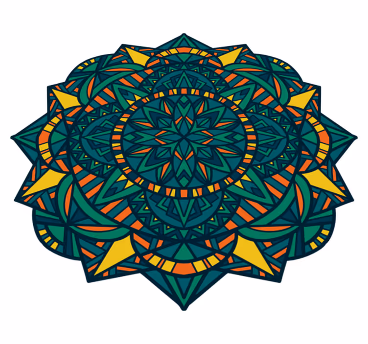 Wunderschöner vinyl-teppich im zen-mandala-stil - TenStickers