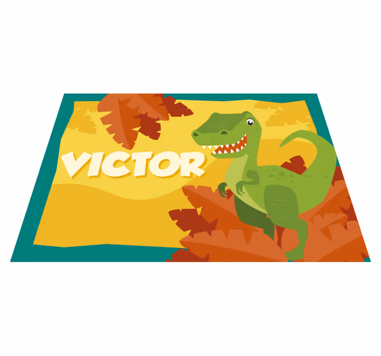 Vinyl Teppich mit Namen dinosaurier-personalisierung - TenStickers