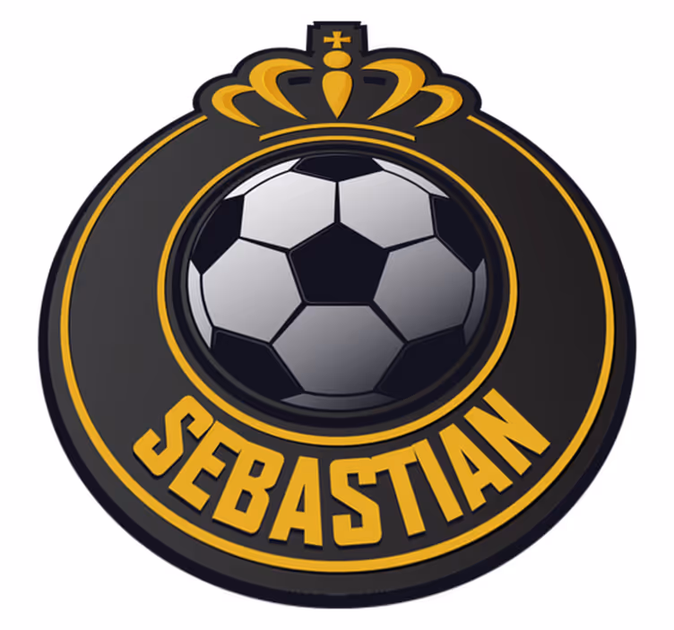 Vinyl Teppich mit Namen fußball-wappen-emblem - TenStickers