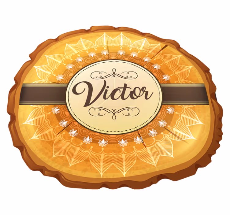 Vinyl Teppich mit Namen personalisiertes festliches emblem - TenStickers