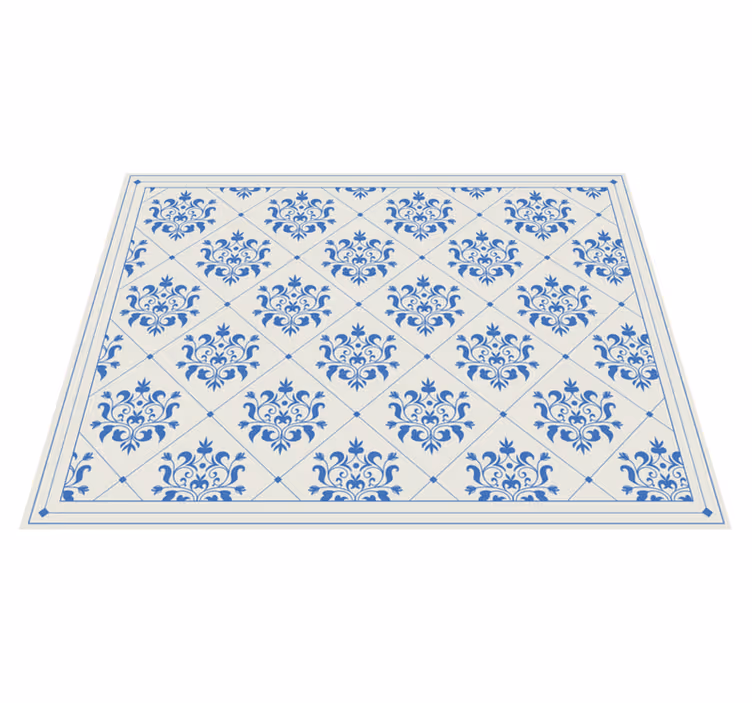 Vinylteppich mit blumenmuster und vintage-muster - TenStickers