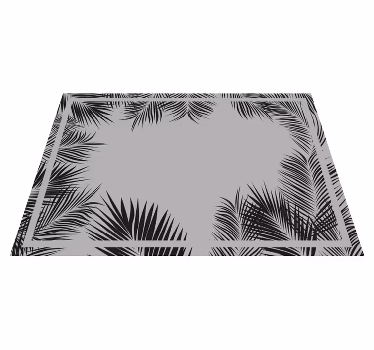 Vinyl Teppich Blumen tropische palmensilhouette - TenStickers