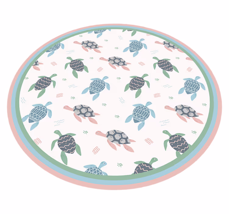 Vinylteppich kindlich schildkröten-spielkreis - TenStickers