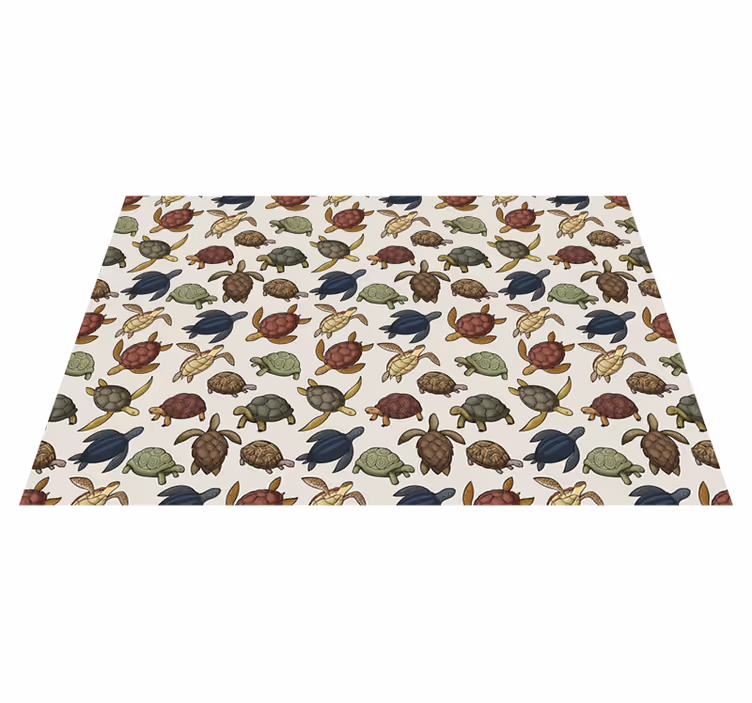 Vinyl Teppich Tiere schildkrötenillustration - TenStickers
