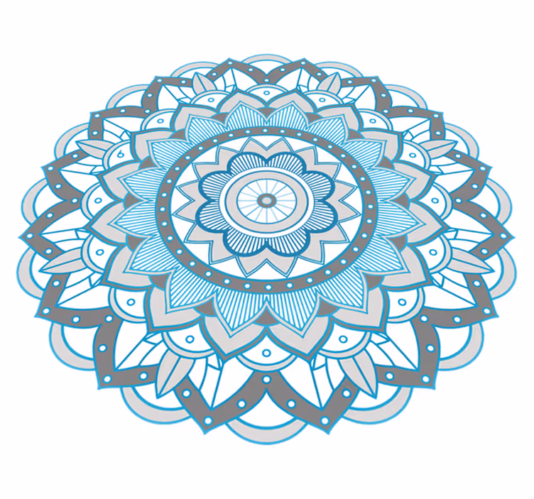 Vinyl Teppich Mandala kompliziertes mandala - TenStickers