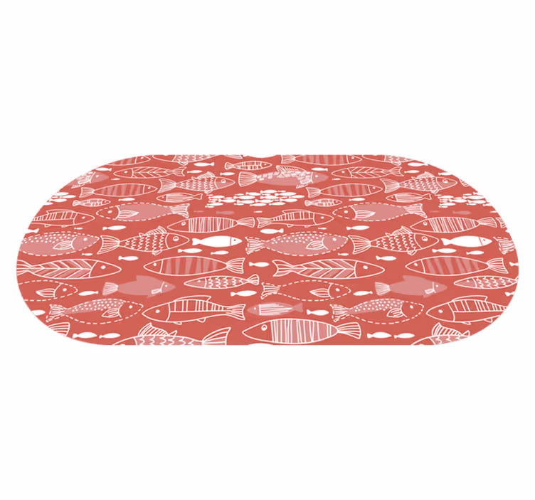 Vinyl Teppich Tiere dekor mit fischmuster - TenStickers