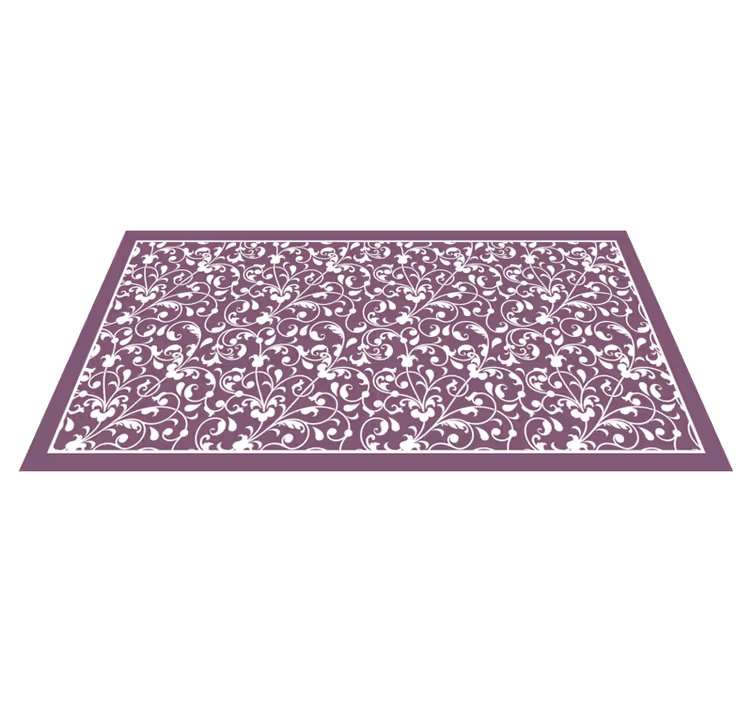 Vinyl Teppich Blumen elegantes wirbelmuster - TenStickers