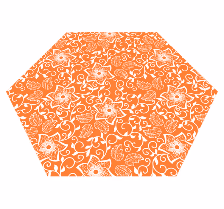 Vinyl Teppich Blumen blumenornament - TenStickers
